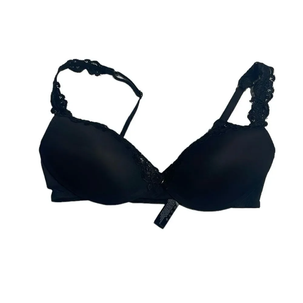 Natori Pure Luxe Contour Bra Black Wireleas bra 32D